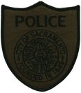 Sacramento, CA Police Department Shoulder Patch, Subdued